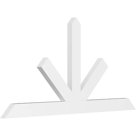 Ekena Millwork Saratoga Architectural Grade PVC Gable Bracket, 60"W x 30"H x 2"D x 4"F, 12/12 Pitch GBP060X30X0204SAR00